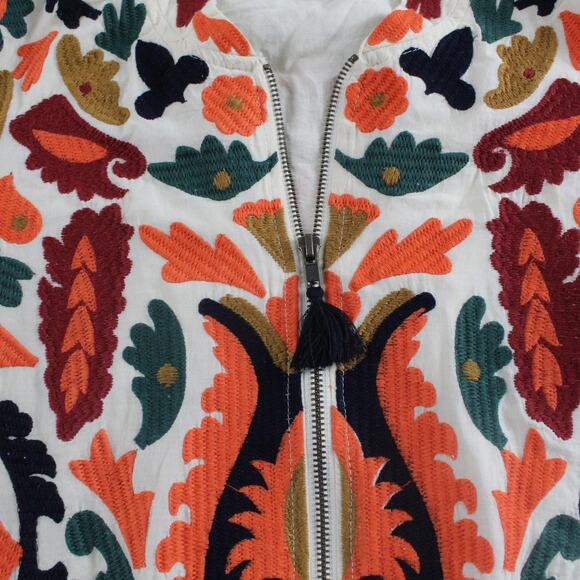 Maison Hotel Jacket Womens XS Kalpana Tutti Frutti Embroidered Boho Chic Paisley - Picture 5 of 14